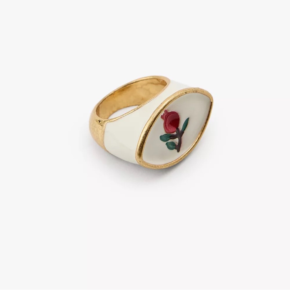 ZARA 3-PACK PALM TREE FLOWER RINGS bloggers favorite - Picture 2 of 5